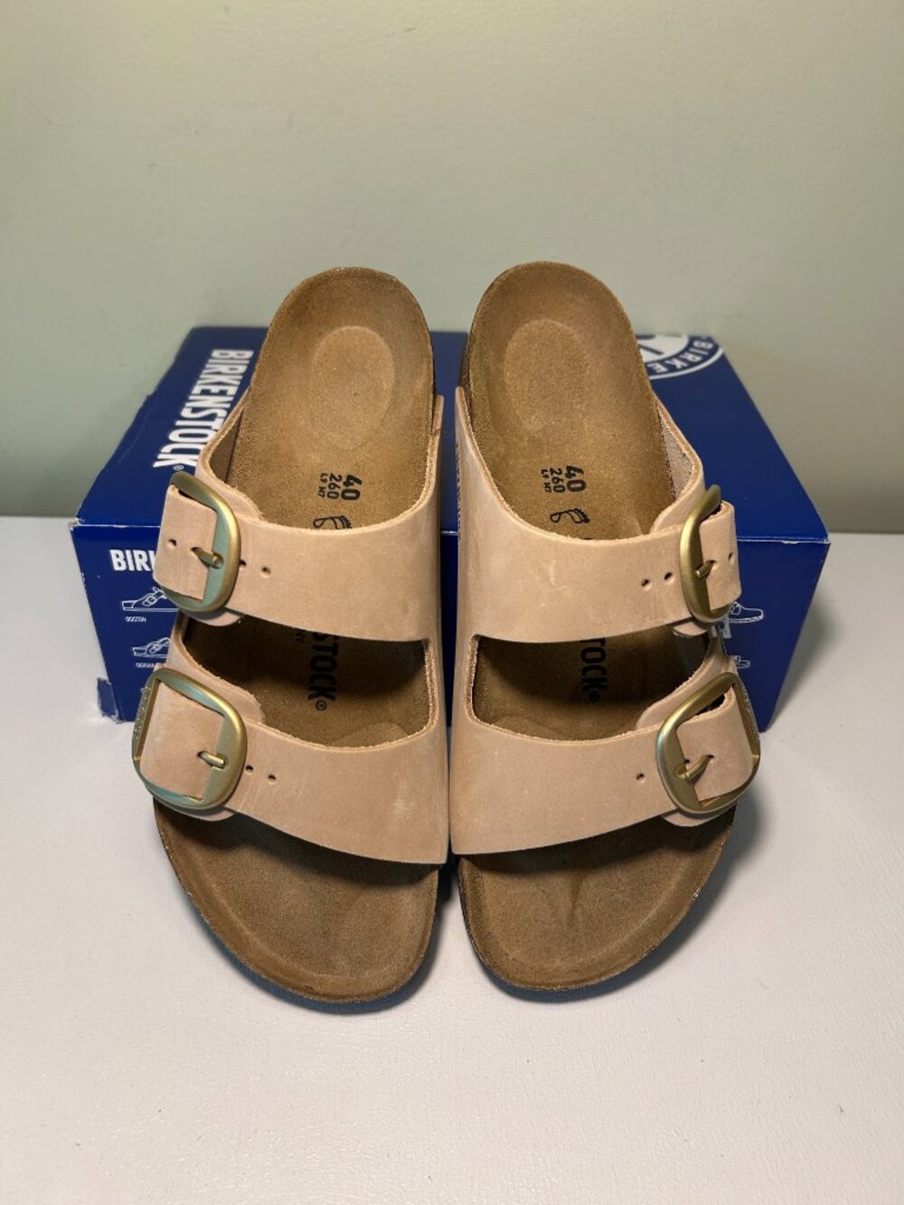 Birkenstock Women's Arizona Big Buckle Nubuck Leather Sandals